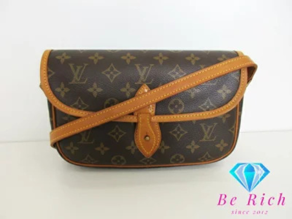 Louis Vuitton Monogram Gibeciere Shoulder Bag LV Brown Pochette Crossbody